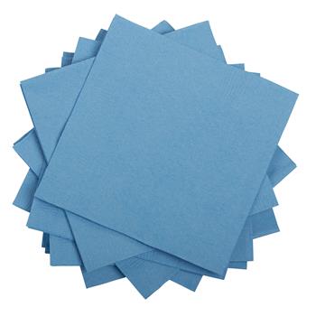 JAM Paper Lunch Napkins, 2-Ply, 5&quot; W x 5&quot; L, Pastel Blue, 50 Napkins/Pack