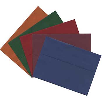 JAM Paper A7 Premium Invitation Envelopes, 5 1/4&quot; x 7 1/4&quot;, Assorted Colors, 125/PK