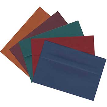 JAM Paper A8 Premium Invitation Envelopes, 5 1/2&quot; x 8 1/8&quot;, Assorted Colors, 125/PK