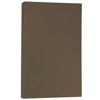 JAM Paper Colored Paper, 32 lb, 8.5&quot; x 14&quot;, Bakri Chocolate Brown, 50 Sheets/Pack