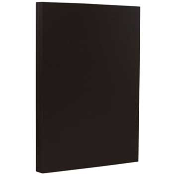 JAM Paper Colored Paper, 28 lb, 8.5&quot; x 14&quot;, Black, 50 Sheets/Pack