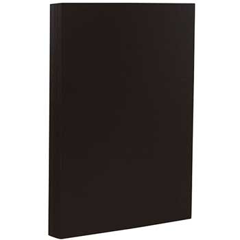 JAM Paper Cardstock, 80 lb, 8.5&quot; x 14&quot;, Black, 50 Sheets/Pack