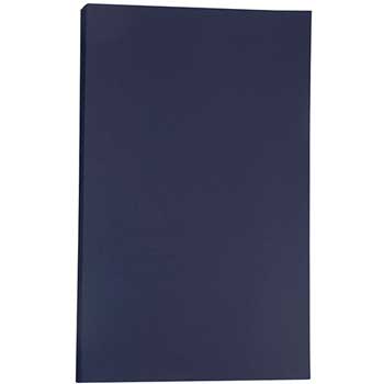 JAM Paper Cardstock, 80 lb, 8.5&quot; x 14&quot;, Navy Blue, 50 Sheets/Pack