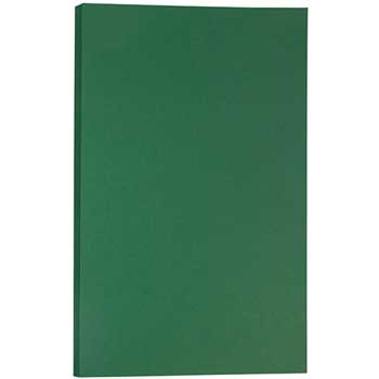 JAM Paper Colored Paper, 28 lb, 8.5&quot; x 14&quot;, Dark Green, 500 Sheets/Ream