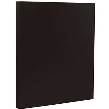 JAM Paper Colored Paper, 28 lb, 8.5&quot; x 11&quot;, Smooth Black, 50 Sheets/Pack