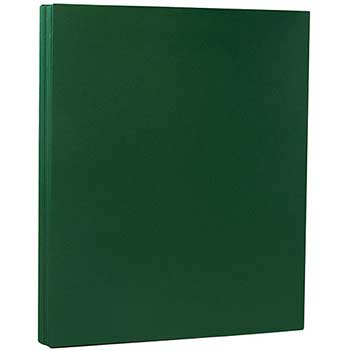 JAM Paper Extra Heavyweight Cardstock, 130 lb, 8.5&quot; x 11&quot;, Dark Green, 25 Sheets/Pack