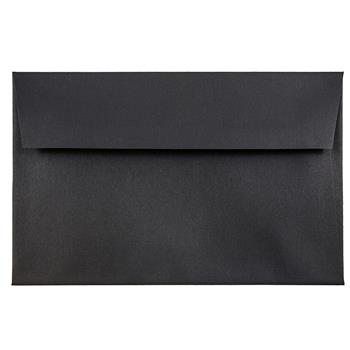 JAM Paper A8 Premium Invitation Envelopes, 5 1/2&quot; x 8 1/8&quot;, Black Linen, 100/PK
