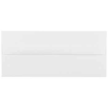 JAM Paper #10 Business Strathmore Envelopes, 4 1/8&quot; x 9 1/2&quot;, Bright White Wove, 500/BX
