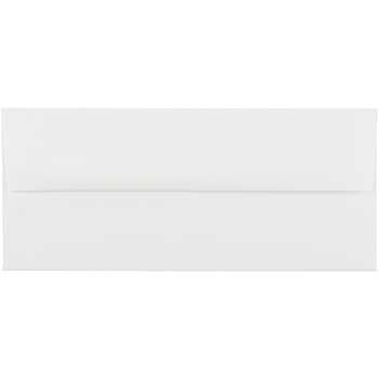 JAM Paper #10 Business Strathmore Envelopes, 4 1/8&quot; x 9 1/2&quot;, Bright White Wove, 50/PK