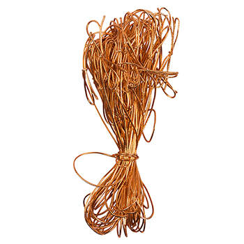 JAM Paper Elastic String Ties, 22&quot;, Copper Metallic, 50/PK