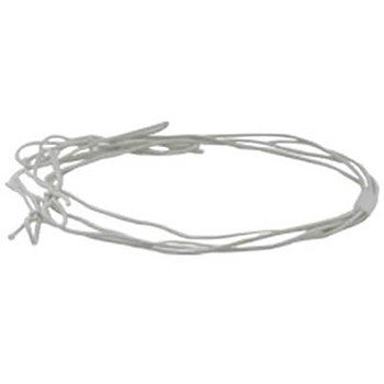 JAM Paper Elastic String Tie, Medium, 16 Loop, White Matte, 5/PK