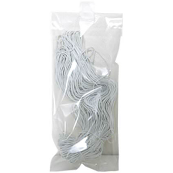 JAM Paper Elastic String Tie, 22 Loop, White Matte, 5/PK