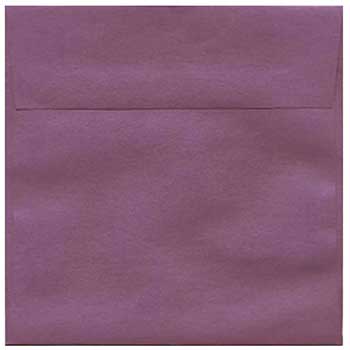 JAM Paper Metallic Invitation Envelopes, Punch Purple Stardream, 6 1/2&quot; x 6 1/2&quot;, 25/PK