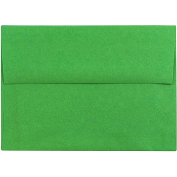JAM Paper Recycled Invitation Envelope, A6 (4 3/4&quot; x 6 1/2&quot;) Brite Hue Green, 25/PK