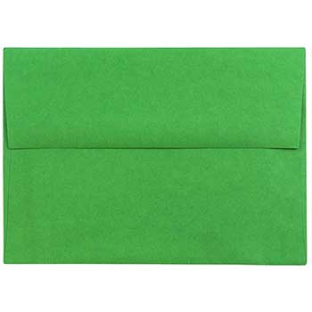 JAM Paper A6 Invitation Envelopes, 4 3/4&quot; x 6 1/2&quot;, Green Recycled, 50/PK