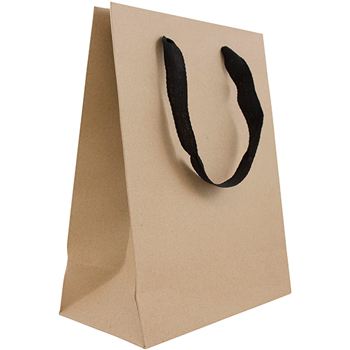 JAM Paper Heavy Duty Kraft Gift Bags, Medium (8&quot; x 10&quot; x 4&quot;), Kraft Matte Recycled, 3/PK