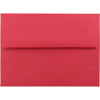 JAM Paper A6 Invitation Envelopes, 4 3/4 x 6 1/2, Brite Hue Red Recycled, 25/pack