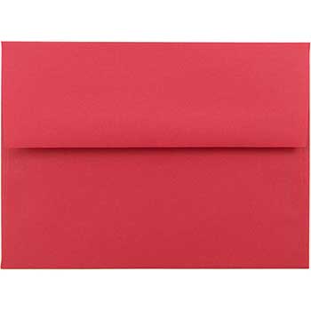 JAM Paper A6 Invitation Envelopes, 4 3/4&quot; x 6 1/2&quot;, Red Recycled, 50/PK
