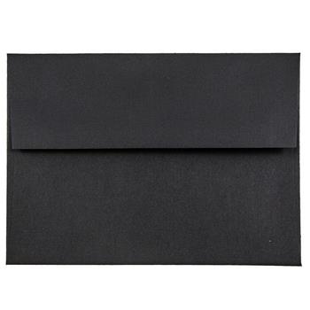 JAM Paper A6 Premium Invitation Envelopes, 4 3/4&quot; x 6 1/2&quot;, Black Linen, 100/PK