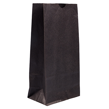 JAM Paper Kraft Lunch Bags, 4 1/8&quot; 2 1/4&quot; x 8&quot;, Black, 500/BX