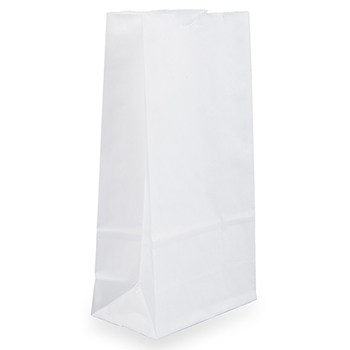 JAM Paper Kraft Lunch Bags, 4 1/8&quot; 2 1/4&quot; x 8&quot;, White Recycled, 25/PK
