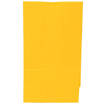 JAM Paper Kraft Lunch Bags, 4 1/8&quot; 2 1/4&quot; x 8&quot;, Yellow, 500/BX