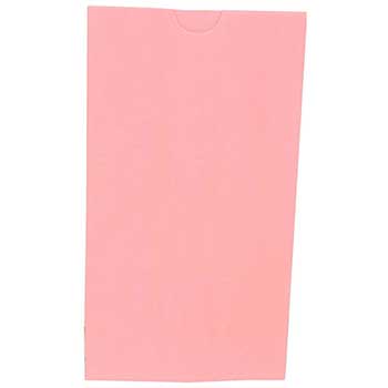 JAM Paper Kraft Lunch Bags, Medium, 5&quot; x 9 3/4&quot; x 3&quot;, Baby Pink, 500/BX
