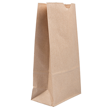 JAM Paper Kraft Lunch Bags, 5&quot; x 3&quot; x 9 3/4&quot;, Brown Recycled, 500/BX