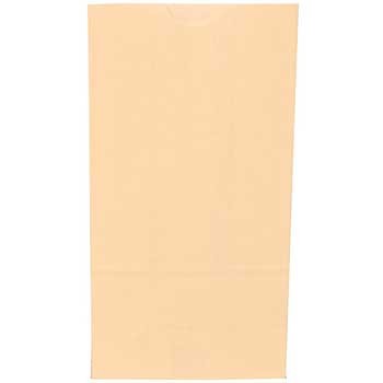 JAM Paper Lunch Bags, Medium, 5&quot; x 9 3/4&quot; x 3&quot;, Ivory Kraft, 500/BX