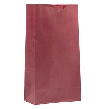 JAM Paper Kraft Lunch Bags, 5&quot; x 3&quot; x 9 3/4&quot;, Red, 500/BX