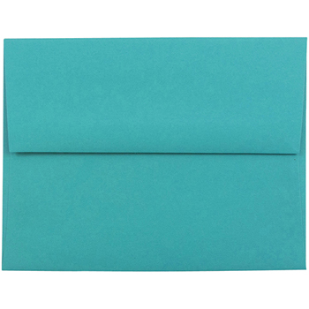 JAM Paper A2 Invitation Envelopes, 4 3/8&quot; x 5 3/4&quot; , Brite HueSea Blue , 25/PK