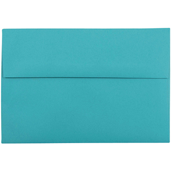 JAM Paper A8 Invitation Envelopes, 5 1/2&quot; x 8 1/8&quot;,  Brite Hue Sea Blue , 25/PK