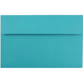 JAM Paper A10 Invitation Envelopes, 6&quot; x 9 1/2&quot;, Brite Hue Sea Blue , 25/PK