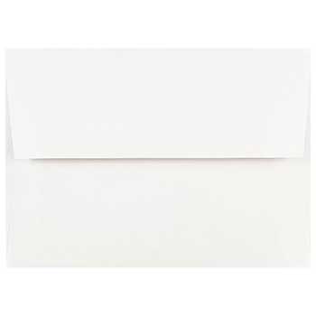 JAM Paper A7 Invitation Envelopes, 5 1/4&quot; x 7 1/4&quot;, White, 100/BX