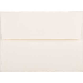 JAM Paper A6 Strathmore Invitation Envelopes, 4 3/4&quot; x 6 1/2&quot;, Natural White Linen, 25/PK