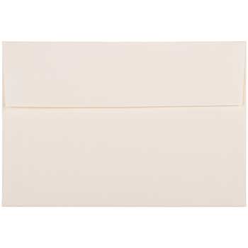 JAM Paper A8 Strathmore Invitation Envelopes, 5 1/2&quot; x 8 1/8&quot;, Natural White Laid, 50/PK