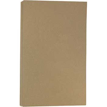 JAM Paper Extra Heavyweight Cardstock, 130 lb, 8.5&quot; x 14&quot;, 130 lb, Brown Kraft, 25 Sheets/Pack