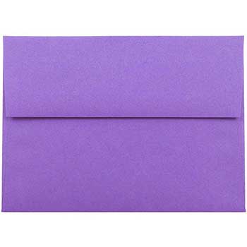JAM Paper A6 Invitation Envelopes, 4 3/4&quot; x 6 1/2&quot;, Violet Purple Recycled, 50/PK