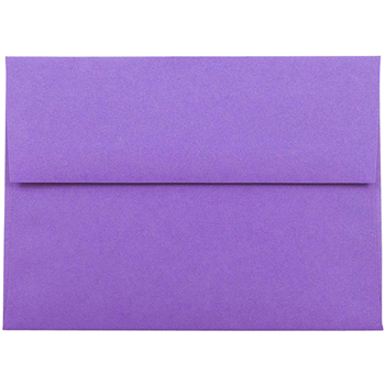 JAM Paper A6 Invitation Envelopes, 4 3/4&quot; x 6 1/2&quot;, Brite Hue Violet , 25/PK