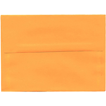 JAM Paper A6 Invitation Envelopes, 4 3/4&quot; x 6 1/2&quot;, Brite Hue Ultra Orange, 25/PK