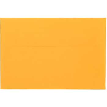 JAM Paper A8 Invitation Envelopes, 5 1/2&quot; x 8 1/8&quot;,  Brite Hue Ultra Orange, 25/PK