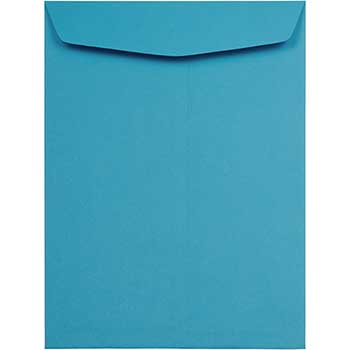 JAM Paper Open End Catalog Colored Envelopes, 9&quot; x 12&quot;, Blue, 50/PK