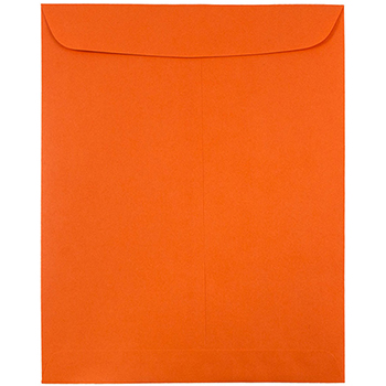 JAM Paper Open End Catalog Envelopes, 9&quot; x 12&quot;, Orange Recycled, 25/PK