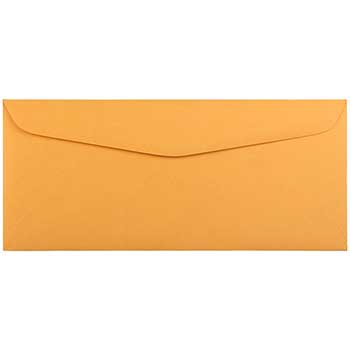 JAM Paper #12 Recycled Envelopes, 4 3/4&quot; x 11&quot;, Brown Kraft Manila, 50/PK