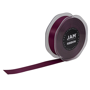 JAM Paper Double Faced Satin Ribbon, 7/8&quot; x 25 yd., Burgundy