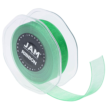 JAM Paper Sheer Ribbon, 7/8&quot; x 100 yd., Emerald Green