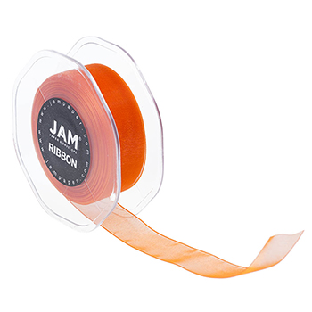 JAM Paper Sheer Ribbon, 7/8&quot; x 25 yd., Orange