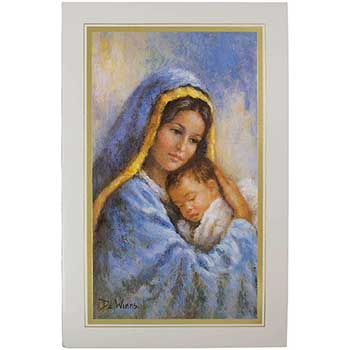 JAM Paper Christmas Card Sets with Envelopes, A8, 5.25&quot; x 8.13&quot;, Virgin Mary, 10 Cards/Pack
