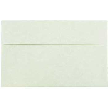JAM Paper A10 Parchment Invitation Envelopes, 6&quot; x 9 1/2&quot;, Green Recycled, 250/PK