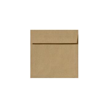 JAM Paper Square Invitation Envelopes, 70 lb, 5 in x 5 in, Grocery Bag Brown, 1000/Case